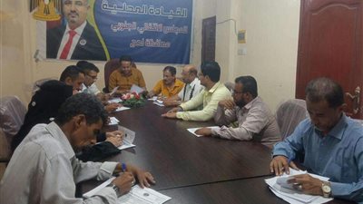 قيادة انتقالي لحج تبحث التدخلات الإنسانية لدعم الايتام والأسر المحتاجة بالمحافظة 