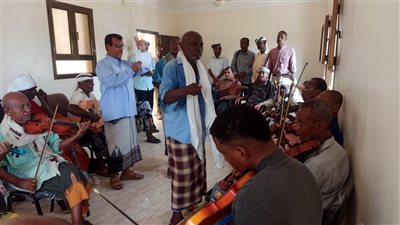 استعدادات الفرق الفنية بأبين لفعالية ذكرى ثورة 14 أكتوبر 